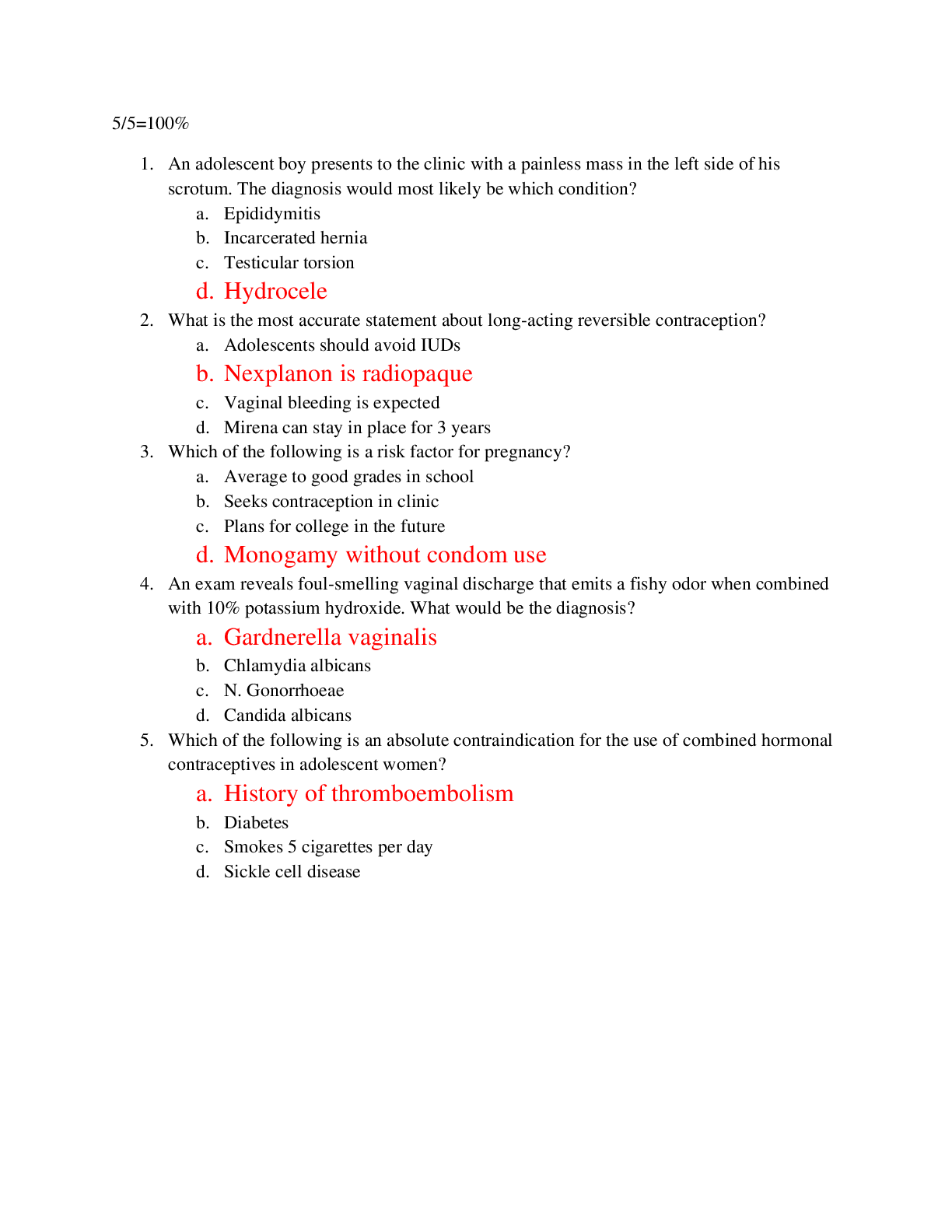 Preview image for NSG 6435 Week 9 Knowledge Check (Questions and Answers)